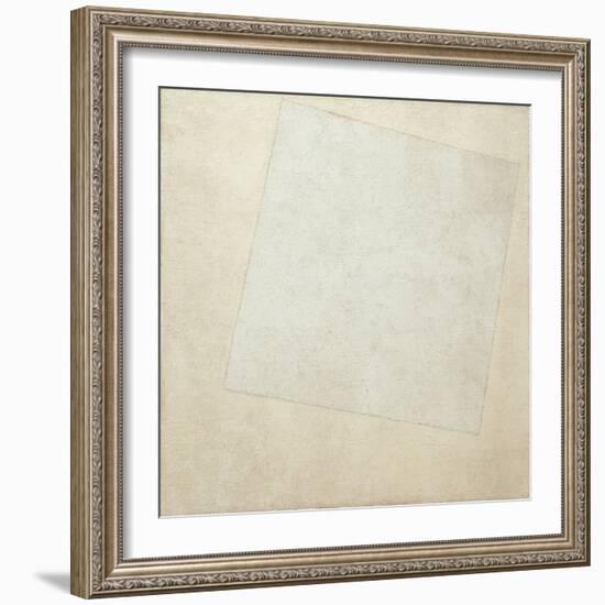 Suprematist Composition: White on White, 1918 (Oil on Canvas)-Kazimir Severinovich Malevich-Framed Giclee Print