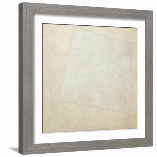 Suprematist Composition: White on White, 1918 (Oil on Canvas)-Kazimir Severinovich Malevich-Framed Giclee Print