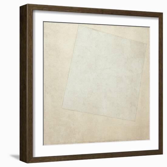 Suprematist Composition: White on White, 1918 (Oil on Canvas)-Kazimir Severinovich Malevich-Framed Giclee Print