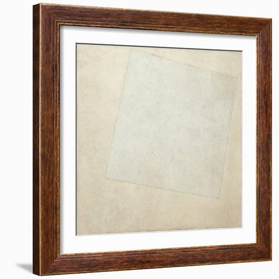 Suprematist Composition: White on White, 1918 (Oil on Canvas)-Kazimir Severinovich Malevich-Framed Giclee Print