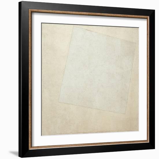 Suprematist Composition: White on White, 1918 (Oil on Canvas)-Kazimir Severinovich Malevich-Framed Giclee Print