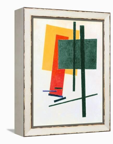 Suprematist Composition (With Yellow, Orange and Green Rectangle) 1915-16 (Oil on Canvas)-Kazimir Severinovich Malevich-Framed Premier Image Canvas