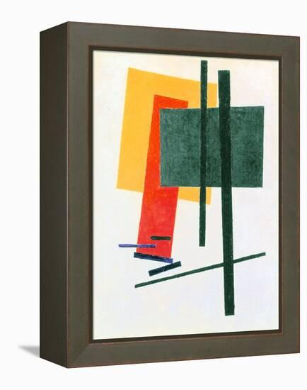 Suprematist Composition (With Yellow, Orange and Green Rectangle) 1915-16 (Oil on Canvas)-Kazimir Severinovich Malevich-Framed Premier Image Canvas