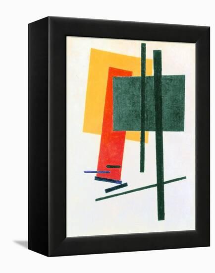 Suprematist Composition (With Yellow, Orange and Green Rectangle) 1915-16 (Oil on Canvas)-Kazimir Severinovich Malevich-Framed Premier Image Canvas