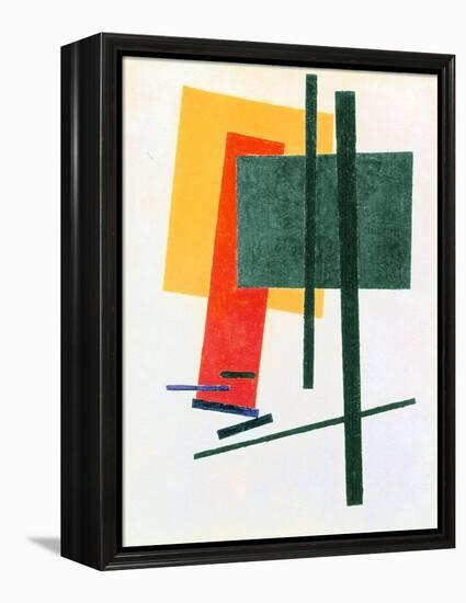 Suprematist Composition (With Yellow, Orange and Green Rectangle) 1915-16 (Oil on Canvas)-Kazimir Severinovich Malevich-Framed Premier Image Canvas