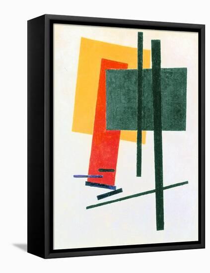 Suprematist Composition (With Yellow, Orange and Green Rectangle) 1915-16 (Oil on Canvas)-Kazimir Severinovich Malevich-Framed Premier Image Canvas