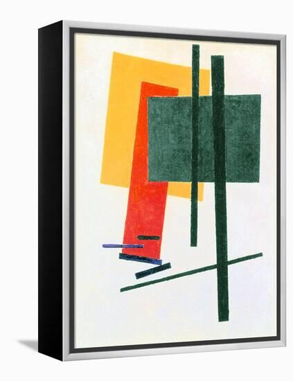 Suprematist Composition (With Yellow, Orange and Green Rectangle) 1915-16 (Oil on Canvas)-Kazimir Severinovich Malevich-Framed Premier Image Canvas