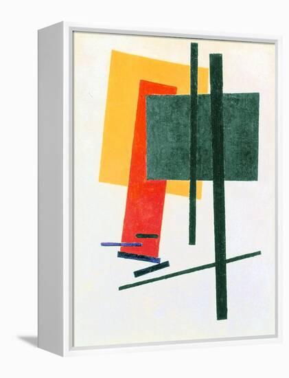 Suprematist Composition (With Yellow, Orange and Green Rectangle) 1915-16 (Oil on Canvas)-Kazimir Severinovich Malevich-Framed Premier Image Canvas