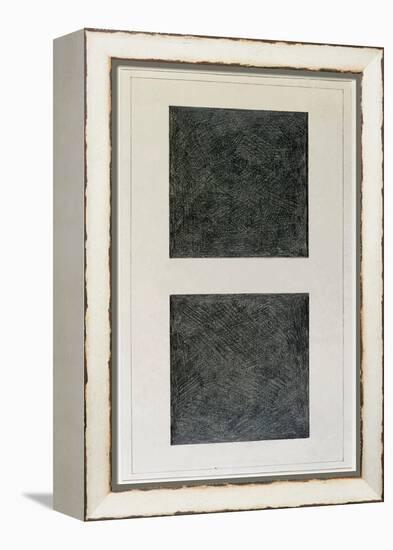 Suprematist Element: Two Squares (Oil on Canvas, 20Th Century)-Kazimir Severinovich Malevich-Framed Premier Image Canvas