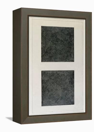 Suprematist Element: Two Squares (Oil on Canvas, 20Th Century)-Kazimir Severinovich Malevich-Framed Premier Image Canvas