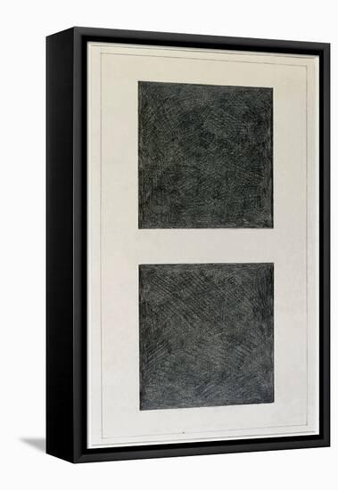 Suprematist Element: Two Squares (Oil on Canvas, 20Th Century)-Kazimir Severinovich Malevich-Framed Premier Image Canvas