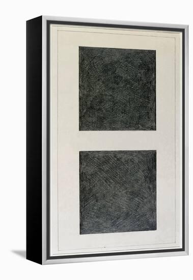 Suprematist Element: Two Squares (Oil on Canvas, 20Th Century)-Kazimir Severinovich Malevich-Framed Premier Image Canvas