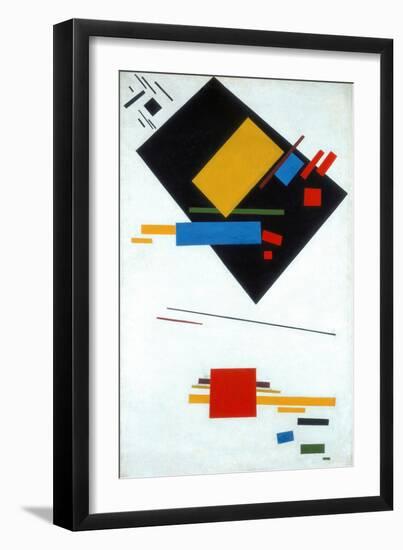 Suprematist Painting (Black Trapezium and Red Square). 1915-Kasimir Malewitsch-Framed Giclee Print