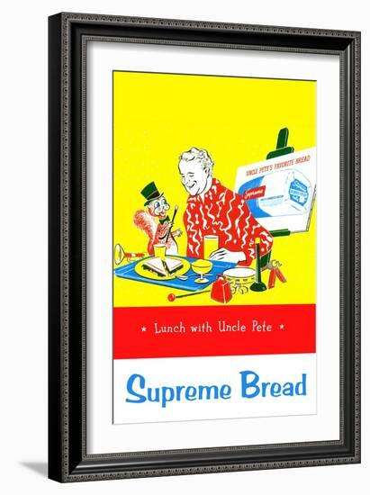 Supreme Bread: Lunch With Uncle Pete-null-Framed Art Print