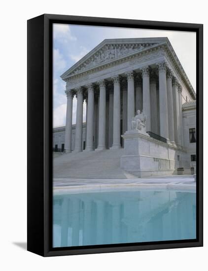 Supreme Court and Pool, Washington DC, USA-Alan Klehr-Framed Premier Image Canvas