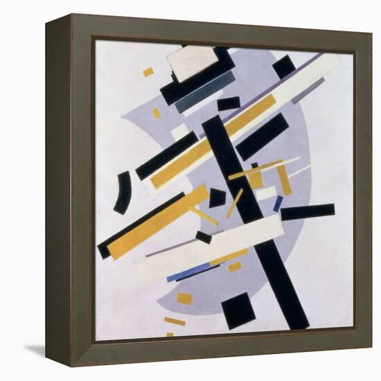 Supremus No. 58 Dynamic Composition in Yellow and Black, 1916-Kasimir Malevich-Framed Premier Image Canvas