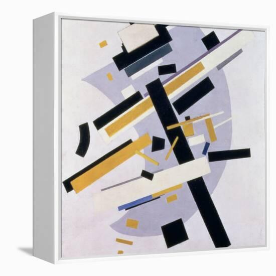 Supremus No. 58 Dynamic Composition in Yellow and Black, 1916-Kasimir Malevich-Framed Premier Image Canvas