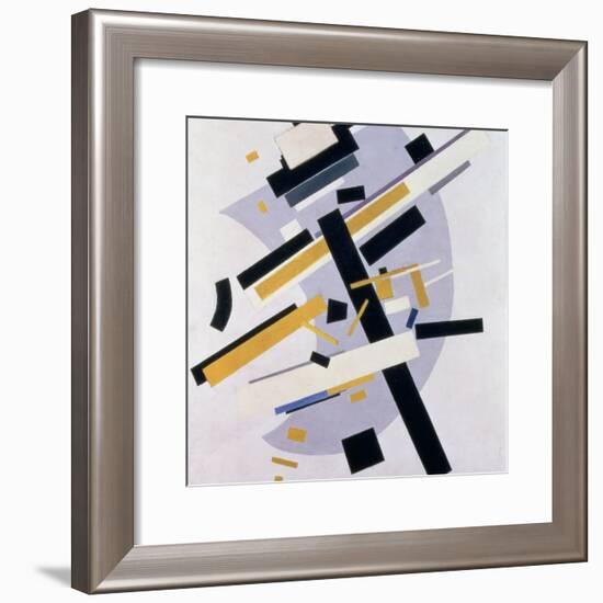 Supremus No. 58 Dynamic Composition in Yellow and Black, 1916-Kasimir Malevich-Framed Giclee Print