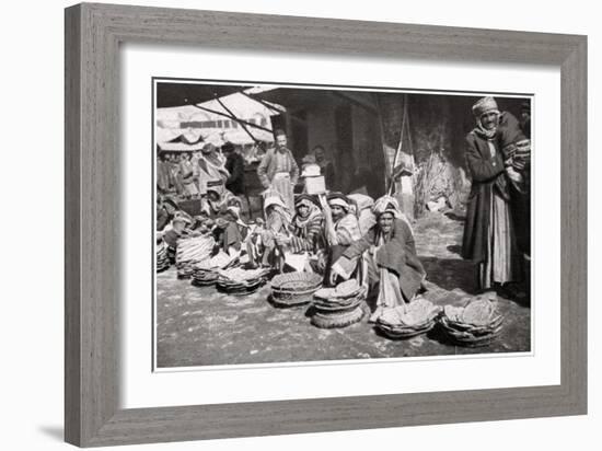 Suq El Khubur, a Native Bread Market, Baghdad, Iraq, 1925-A Kerim-Framed Giclee Print