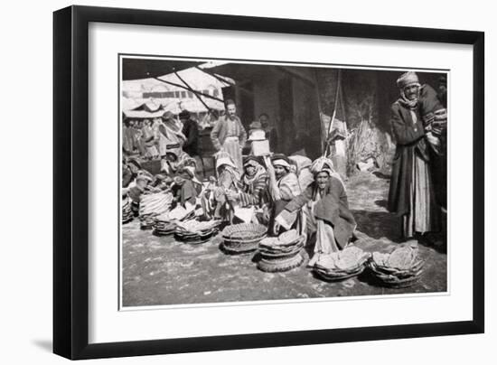 Suq El Khubur, a Native Bread Market, Baghdad, Iraq, 1925-A Kerim-Framed Giclee Print