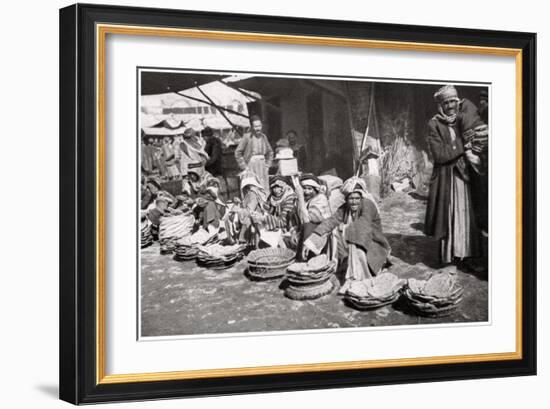 Suq El Khubur, a Native Bread Market, Baghdad, Iraq, 1925-A Kerim-Framed Giclee Print