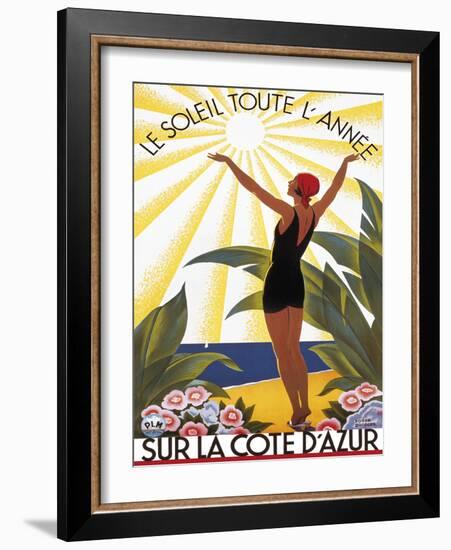 Sur la Cote D'Azur-Roger Broders-Framed Giclee Print