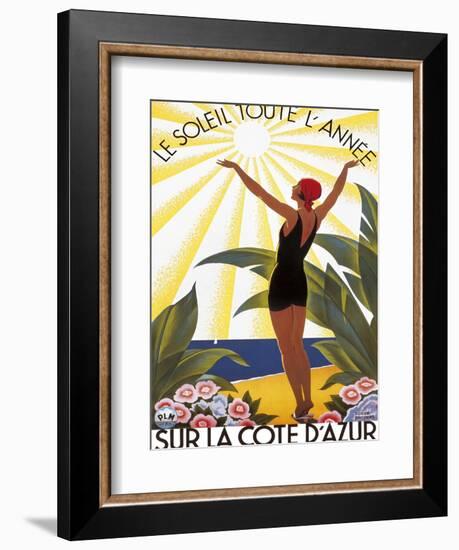 Sur la Cote d'azur-Roger Broders-Framed Premium Giclee Print