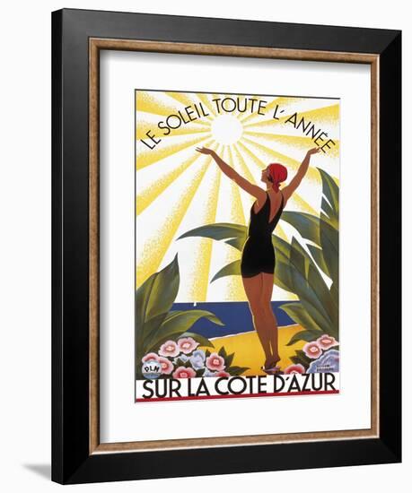 Sur la Cote D'Azur-Roger Broders-Framed Premium Giclee Print