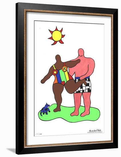 Sur la Plage I-Niki de Saint Phalle-Framed Premium Edition