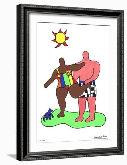 Sur la Plage I-Niki de Saint Phalle-Framed Premium Edition