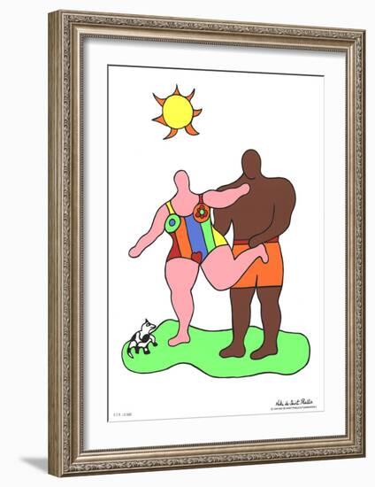 Sur la Plage II-Niki de Saint Phalle-Framed Premium Edition