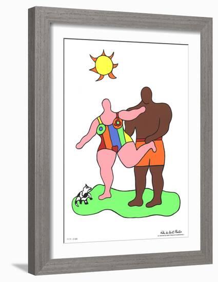 Sur la Plage II-Niki de Saint Phalle-Framed Premium Edition