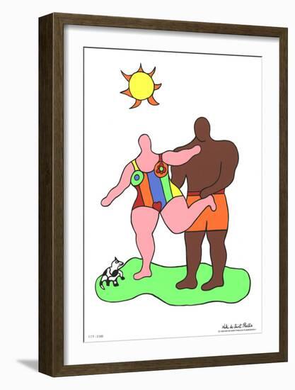 Sur la Plage II-Niki de Saint Phalle-Framed Premium Edition