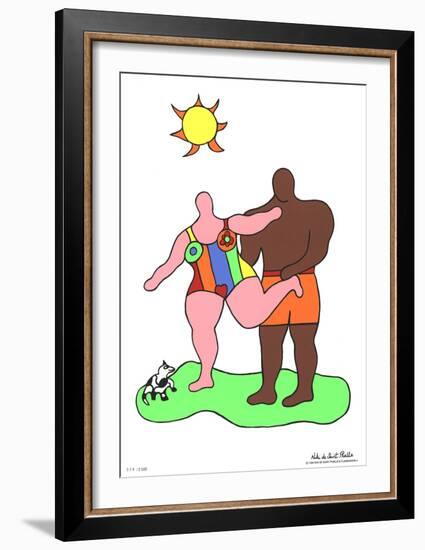 Sur la Plage II-Niki de Saint Phalle-Framed Premium Edition