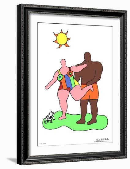 Sur la Plage II-Niki de Saint Phalle-Framed Premium Edition