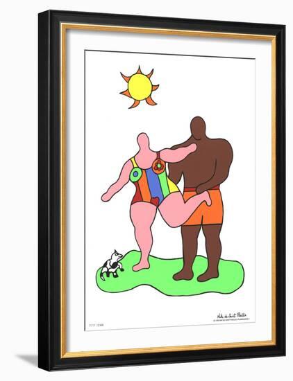 Sur la Plage II-Niki de Saint Phalle-Framed Premium Edition