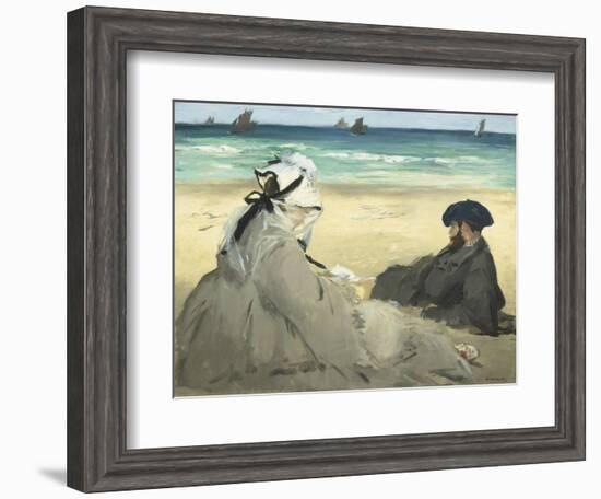 Sur la plage-Edouard Manet-Framed Giclee Print