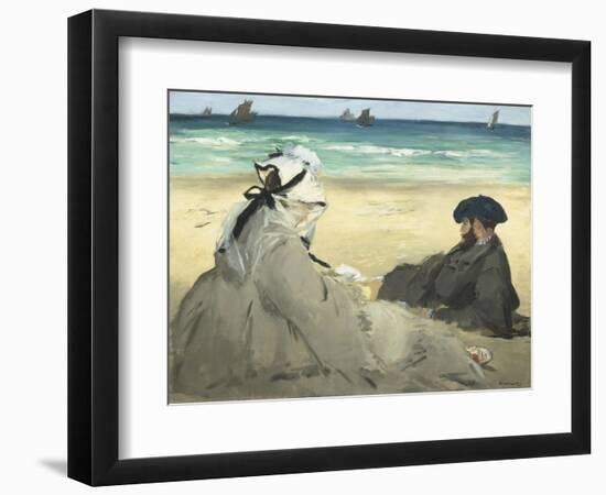 Sur la plage-Edouard Manet-Framed Giclee Print