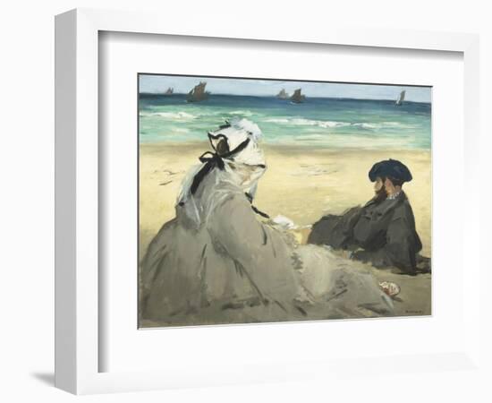 Sur la plage-Edouard Manet-Framed Giclee Print