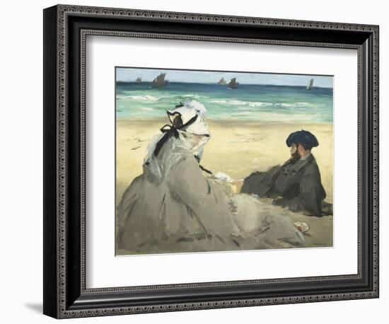 Sur la plage-Edouard Manet-Framed Giclee Print