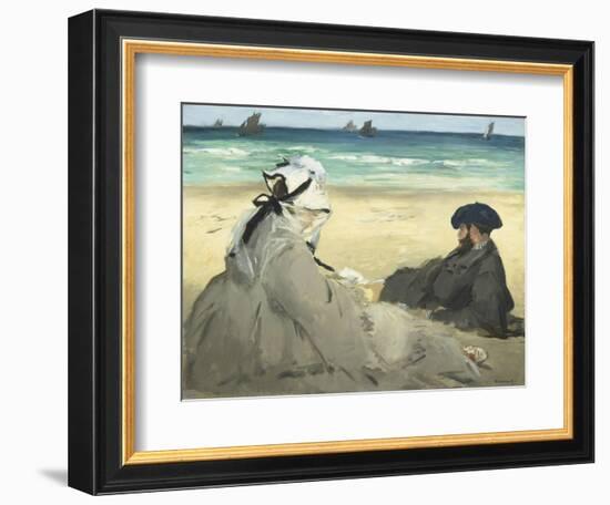 Sur la plage-Edouard Manet-Framed Giclee Print