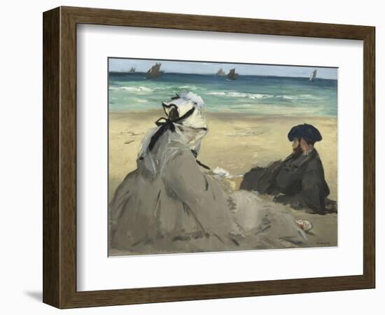 Sur la plage-Edouard Manet-Framed Giclee Print