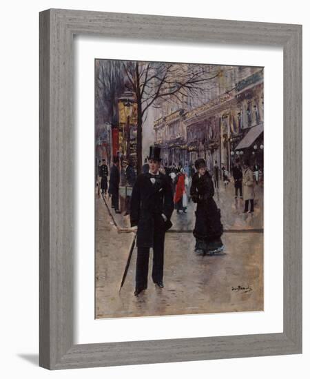 Sur le boulevard-Jean Béraud-Framed Giclee Print