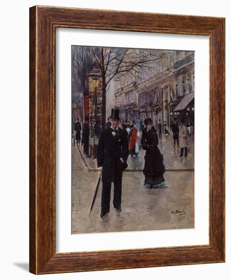 Sur le boulevard-Jean Béraud-Framed Giclee Print