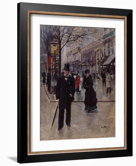 Sur le boulevard-Jean Béraud-Framed Giclee Print