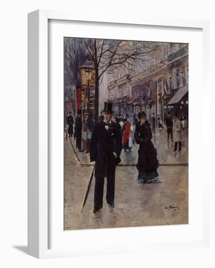 Sur le boulevard-Jean Béraud-Framed Giclee Print