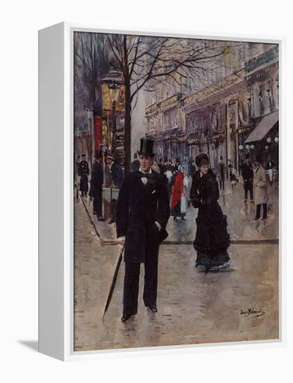 Sur le boulevard-Jean Béraud-Framed Premier Image Canvas