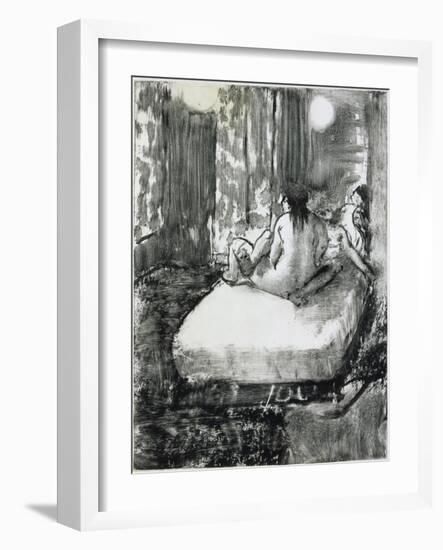 Sur le lit-Edgar Degas-Framed Giclee Print