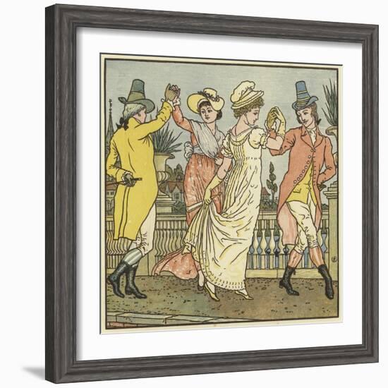 Sur Le Pont D'Avignon-Walter Crane-Framed Giclee Print