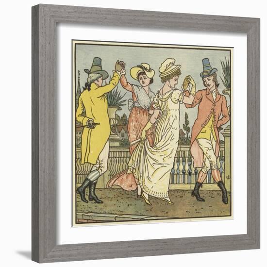 Sur Le Pont D'Avignon-Walter Crane-Framed Giclee Print